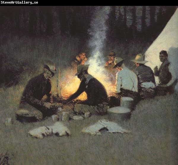 Frederic Remington The Hunter's Supper (mk43)